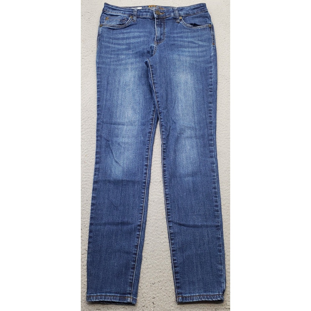 KUT from the Kloth Viv Toothpick Skinny Jeans Womens 10 Blue Denim Stretch